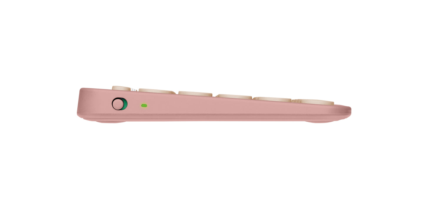 Logitech Pebble Keys 2 K380s Teclado - Inalámbrico Conectividad - USB Interfaz - Español - Rosa - Bluetooth - 10m - de Escritorio, Buscar, Atrás, Emoji, Screen Snipping, Dictado, Multimedia Tecla(s)