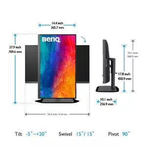 Monitor LED Benq Design Pd2705u 27" (68.6cm) Class 4k UHD - 27" (68.6cm) Viewable - Tecnología Conmutación en el Mismo Plano (in-plane Switching, Ips) - LED Retroiluminación - 3840 X 2160 - 1.07
