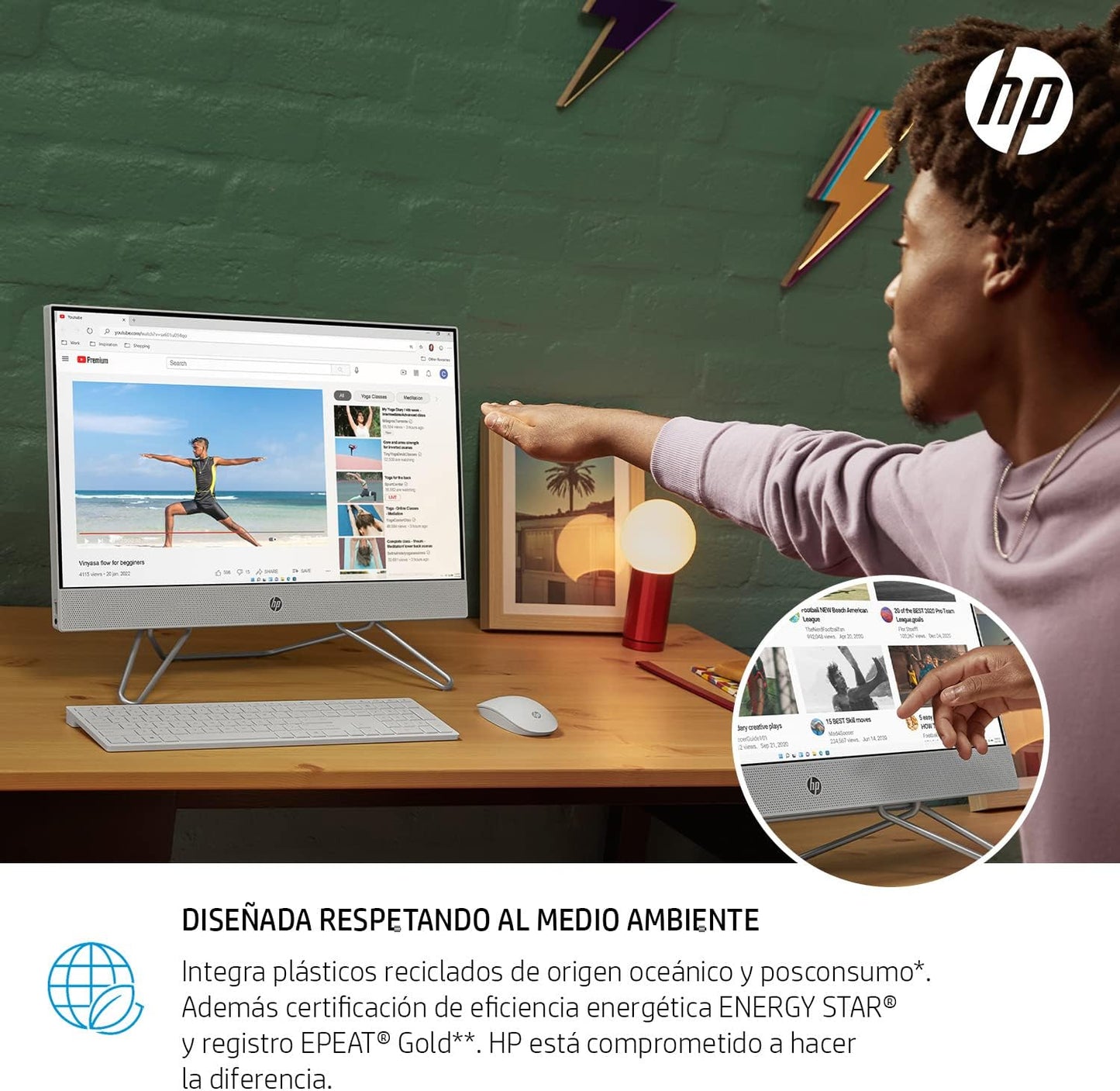 Todo En Uno HP ProOne 245 G10 | 23.8" FHD, AMD Ryzen 3 7320U
