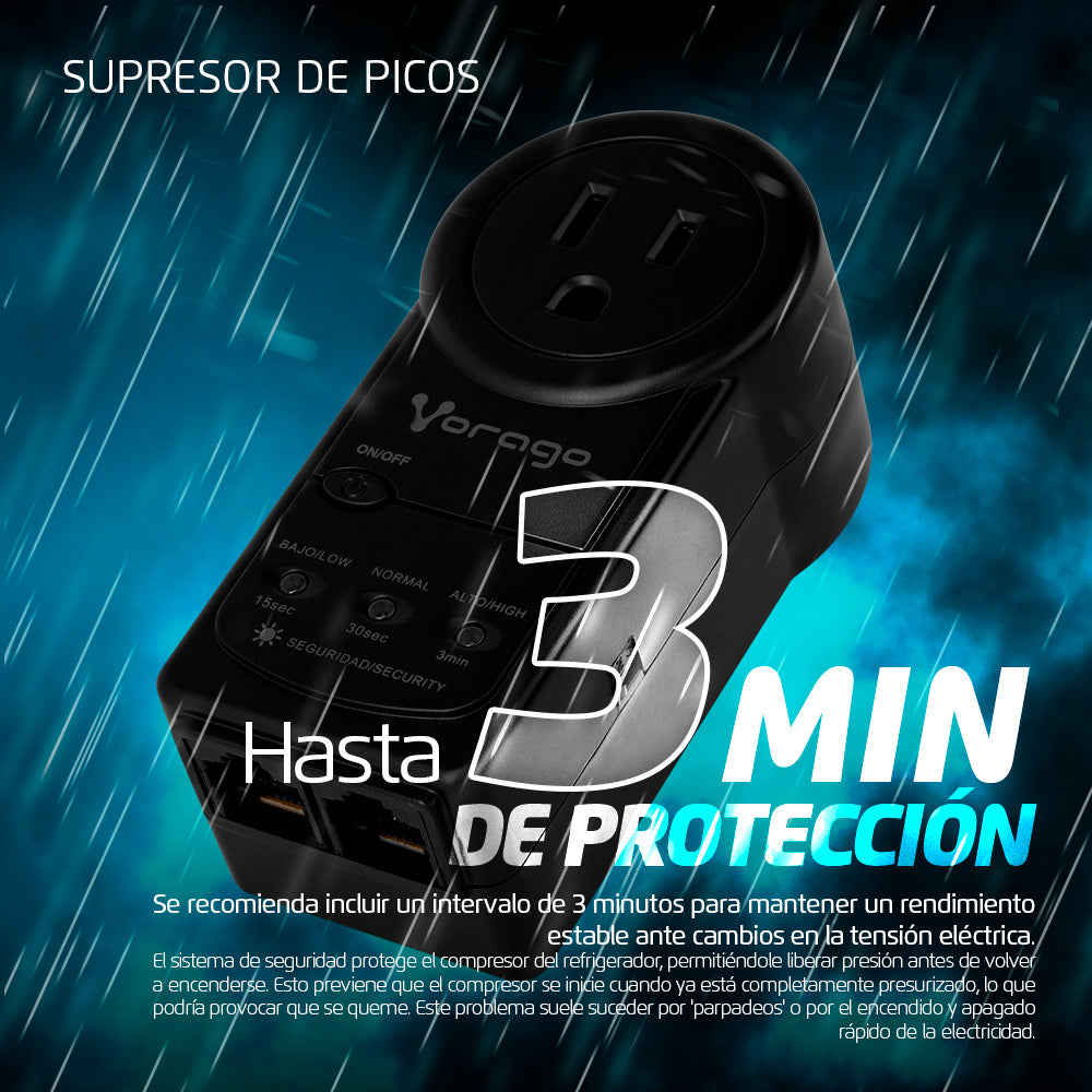 Supresor de Sobretensión Game Factor AVR-300 | 900J, 120V