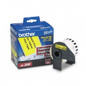 Brother Cinta para Etiquetas - 61.98MM Ancho - Térmica - Amarillo - 1 Rollo