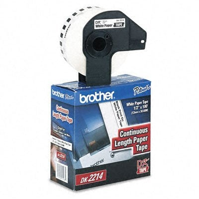 Etiquetas Térmicas Brother DK2214 | 11.94mm Ancho, 30.48m Longitud, Rectángulo