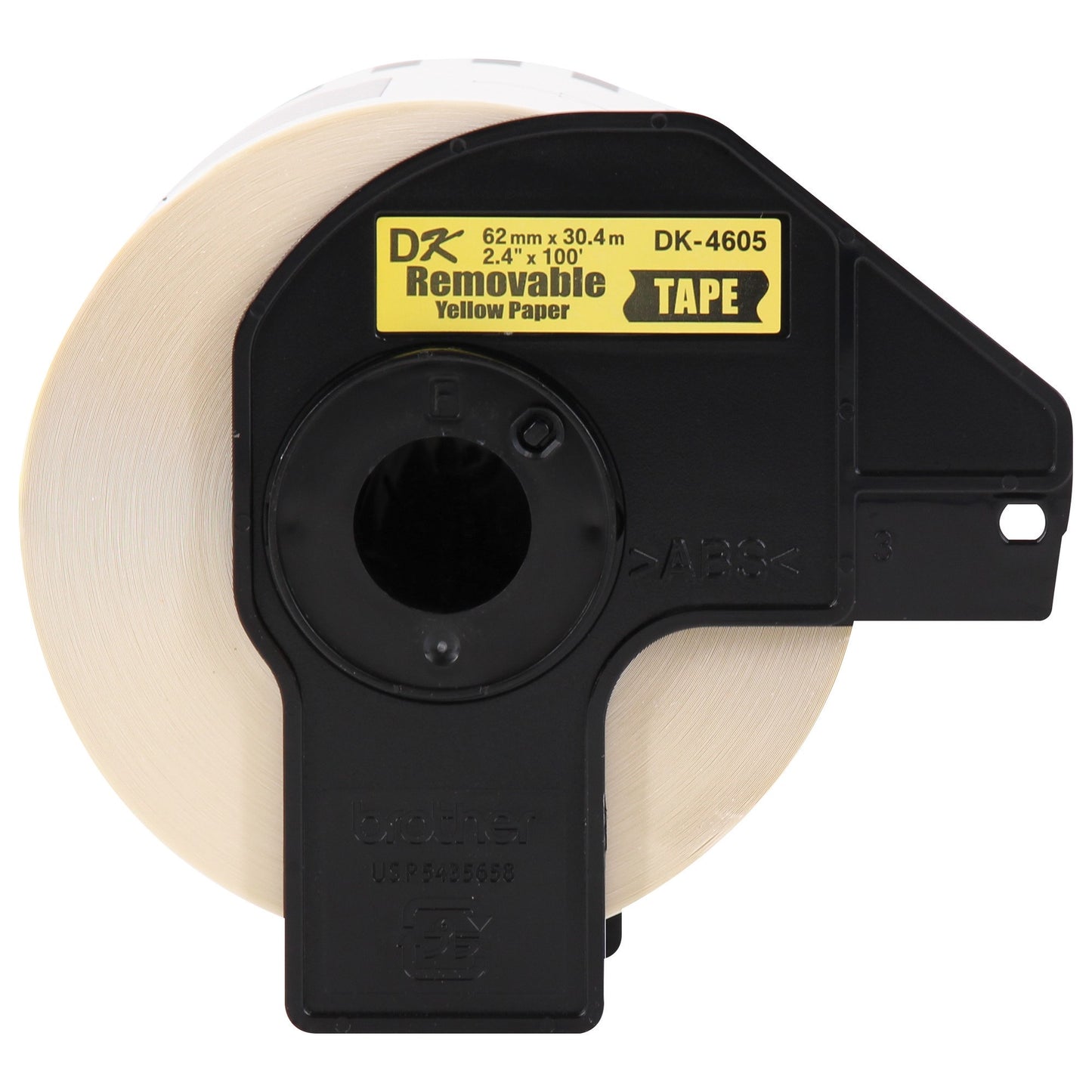 Cinta para Etiquetas Brother DK4605 | 62MM Ancho, Térmica Amarillo