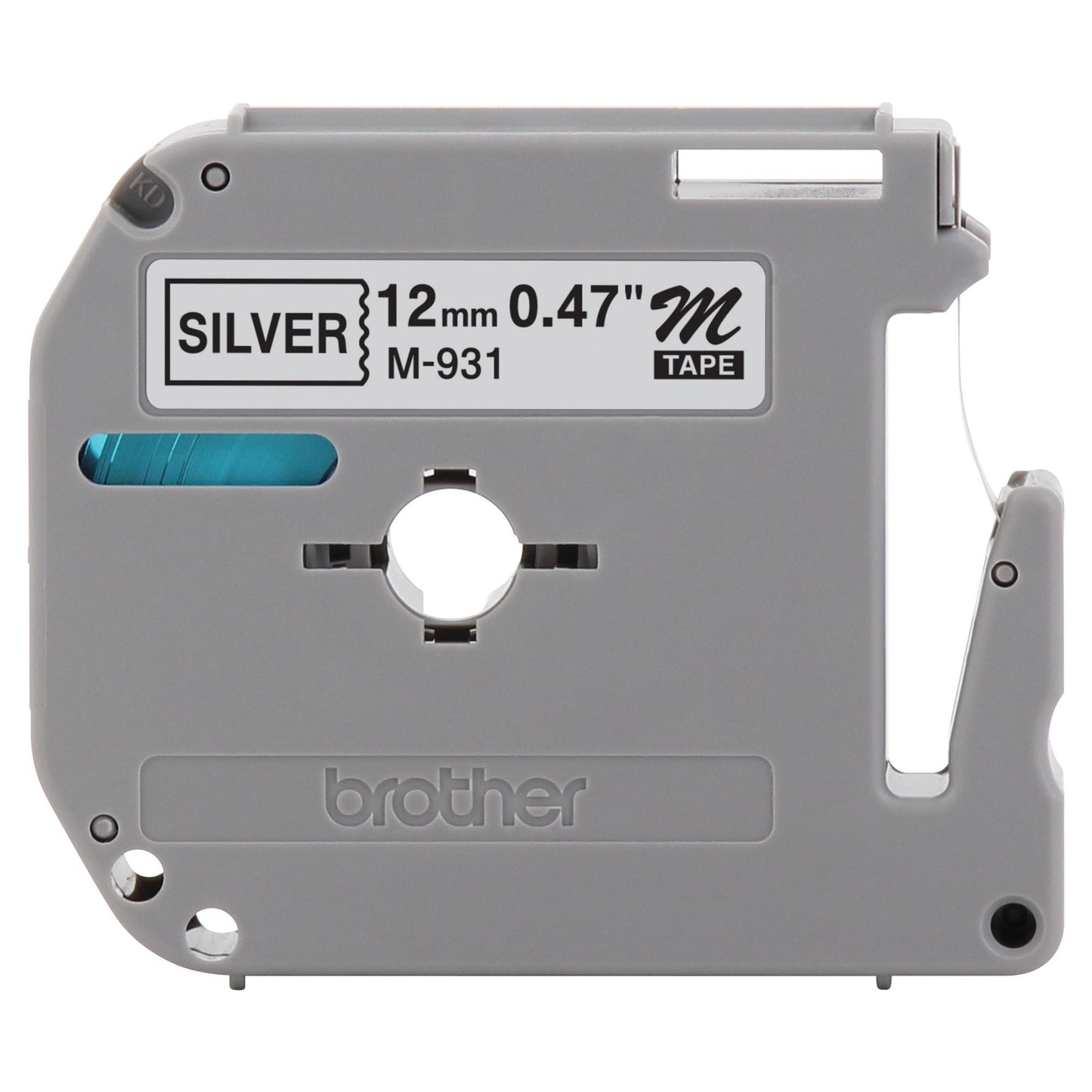 Cinta para Etiquetas Brother M931 | 12.70MM Ancho, Térmica Plata No Laminada