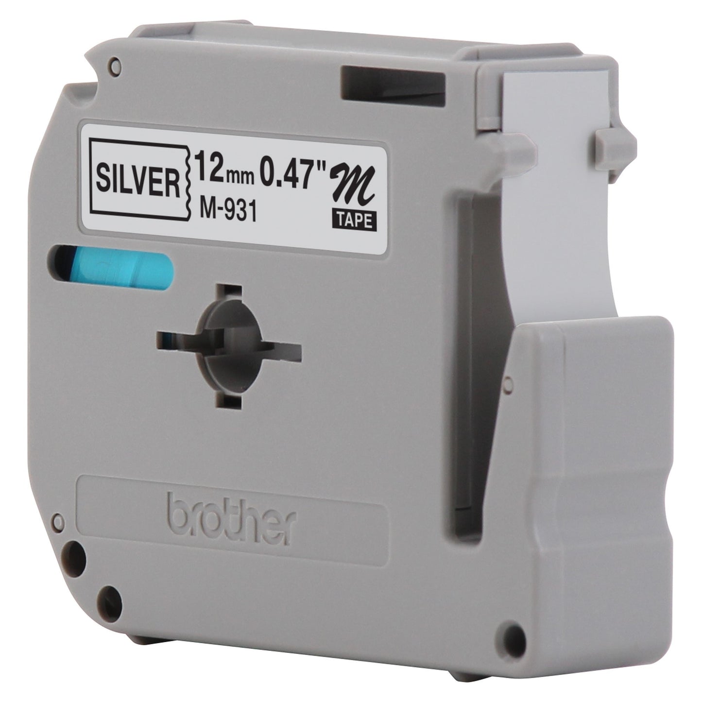Cinta para Etiquetas Brother M931 | 12.70MM Ancho, Térmica Plata No Laminada