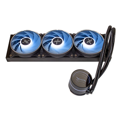Enfriamiento Líquido Xzeal XZCO411B | 3 Ventiladores 120mm, 800-2200 RPM, ARGB