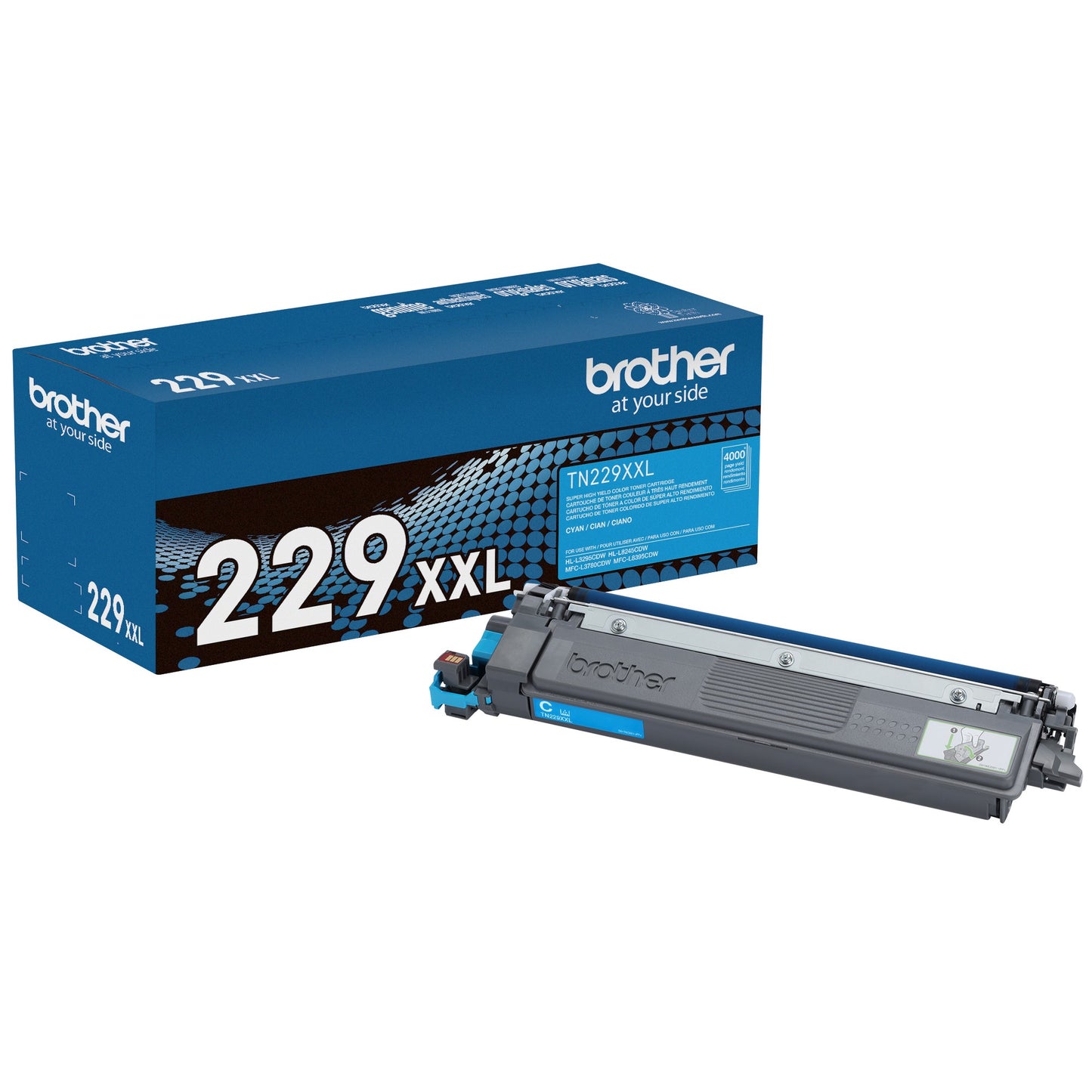 Cartucho de Tóner Brother TN229XXLC | Azul Ciánico, 4000 Páginas