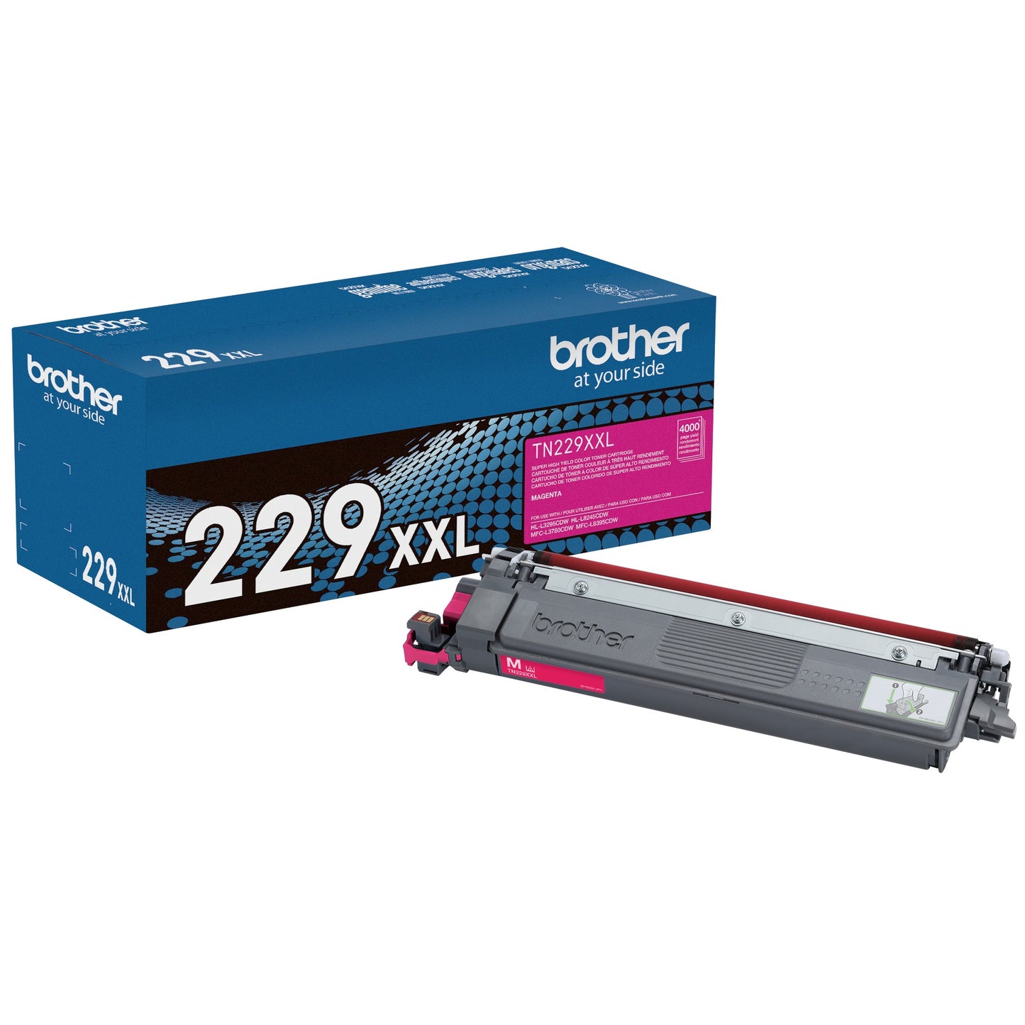 Cartucho de Tóner Brother TN229XXLM | Super Alto Rendimiento, 4000 Páginas, Magenta