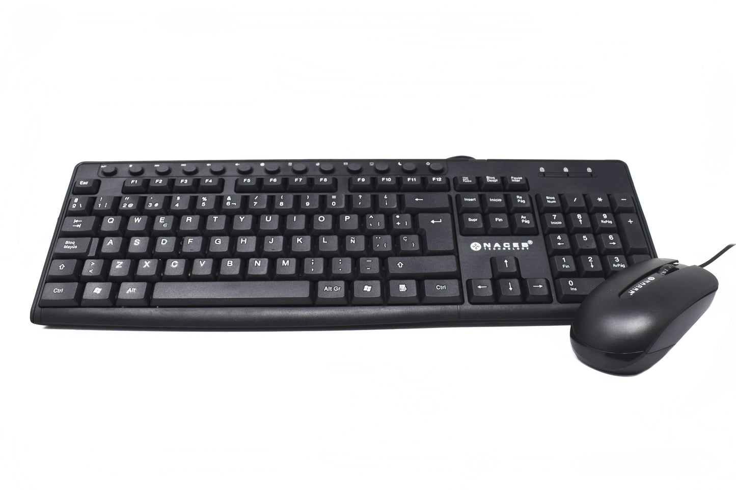 Kit Teclado y Mouse Naceb NA-112N | USB, Óptico, Diseño QWERTY