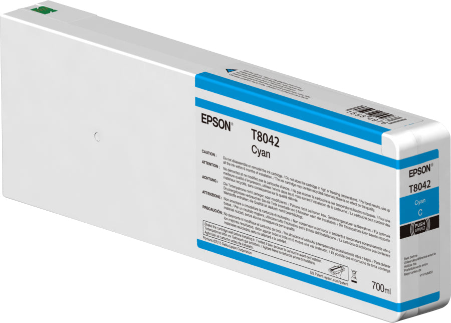Cartucho de Tinta Epson T55k Inyección de Tinta - Azul Ciánico - Original - 1 - 700 Ml