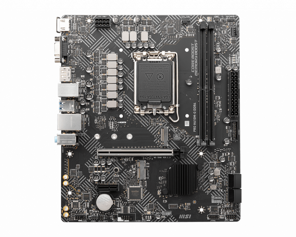 Tarjeta Madre MSI PRO H610M-G DDR4, Micro-ATX, LGA 1700, Intel H610, 64GB DDR4, HDMI/DP para Intel