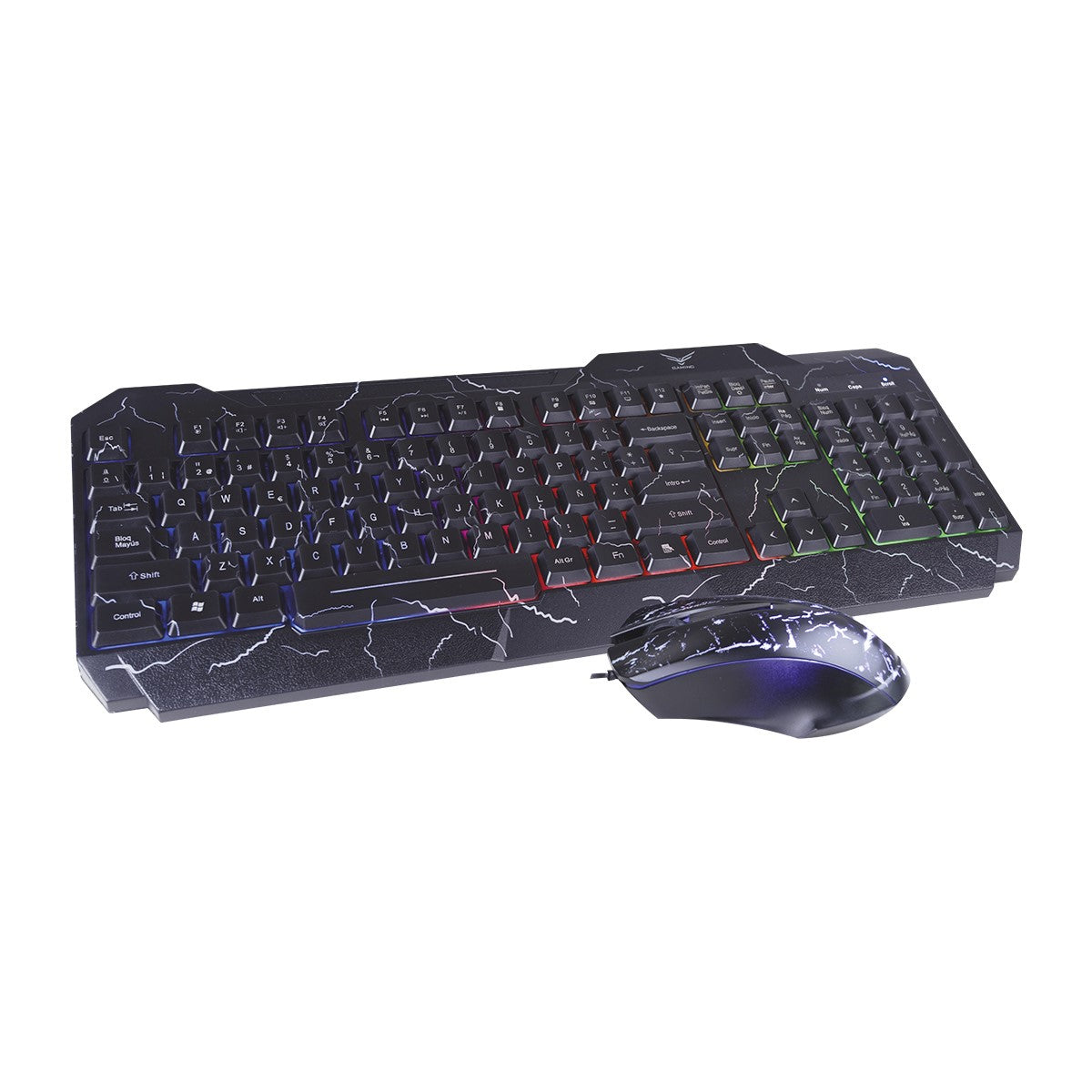 Kit Teclado y Mouse Gamer Naceb 633 Retroiluminado Ergonomico Negro