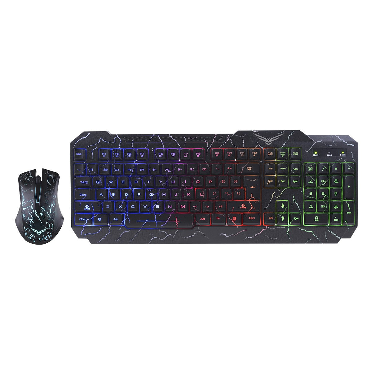 Kit Teclado y Mouse Gamer Naceb 633 Retroiluminado Ergonomico Negro