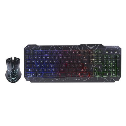 Kit Teclado y Mouse Gamer Naceb 633 Retroiluminado Ergonomico Negro