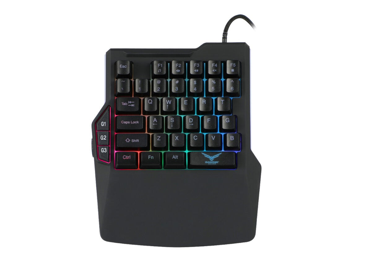 Teclado Gamer Naceb One Hand Atheris RGB Membrana Alambrico Negro