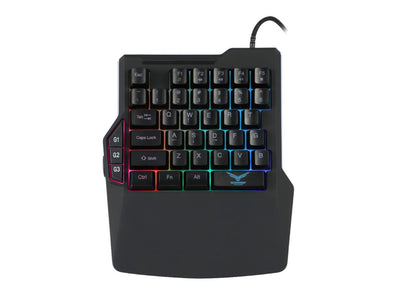 Teclado Gamer Naceb One Hand Atheris RGB Membrana Alambrico Negro