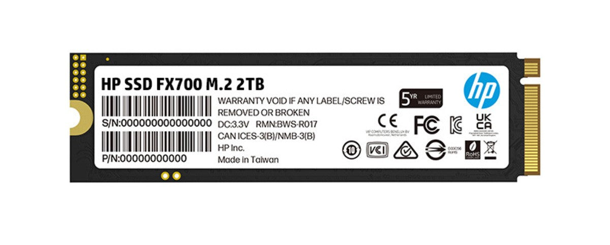 Disco Estado Sólido HP FX700 | 2TB, M.2 PCIe Gen 4x4 NVMe 2280