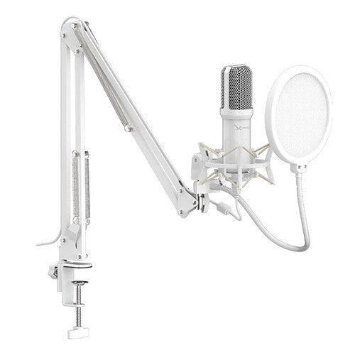 Micrófono Profesional Xzeal XZKMC1W | Anti-Pop, Conexión USB, Color Blanco