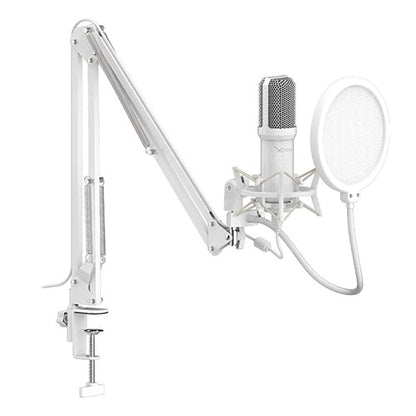 Micrófono Profesional Xzeal XZKMC1W | Anti-Pop, Conexión USB, Color Blanco