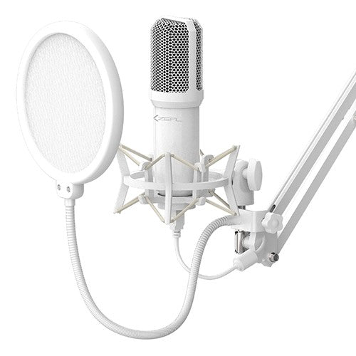 Micrófono Profesional Xzeal XZKMC1W | Anti-Pop, Conexión USB, Color Blanco