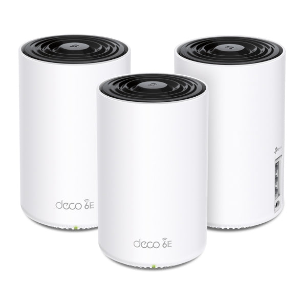 TP-LINK Deco Xe75 WI-FI 6e IEEE 802.11ax Ethernet Router Inalámbrico - Tribanda - 2.40GHZ Banda Ism - 6GHZ Banda Unii - 4 X Antena(4 X Interno) - 672.25mb/s Velocidad Inalámbrica - 2 X Puerto de Red