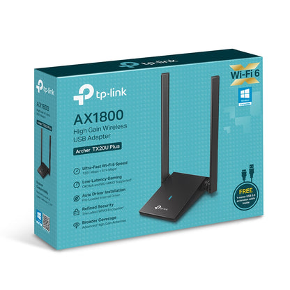 Adaptador Wi-Fi TP-Link Archer TX20U Plus | IEEE 802.11ax, 1.76 Gbit/s