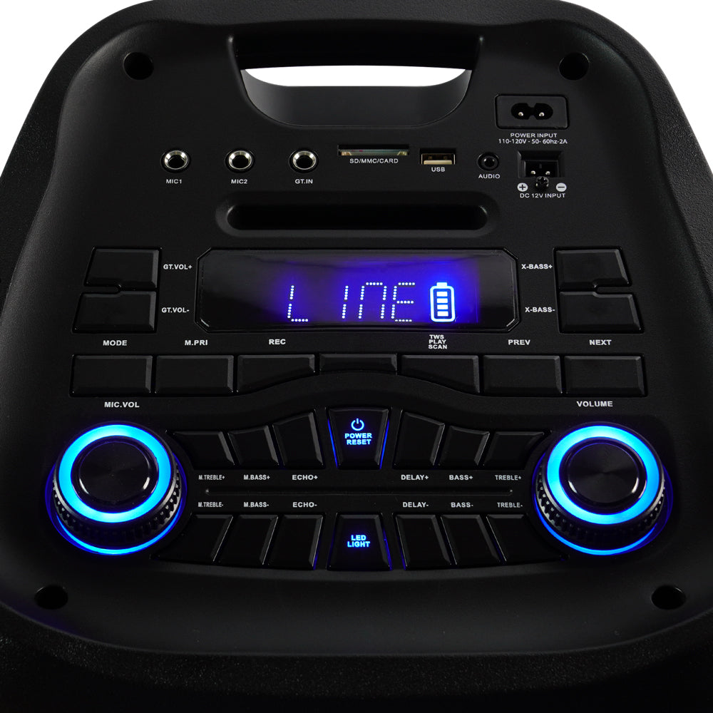 Altavoces Bluetooth Game Factor KSP-600 | 80W RMS, Batería Recargable