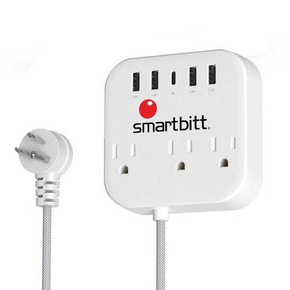 Regleta de Conexión Smartbitt SBSS-B3-5U | 3 Nema 5-15R, 3600J Sobretensión