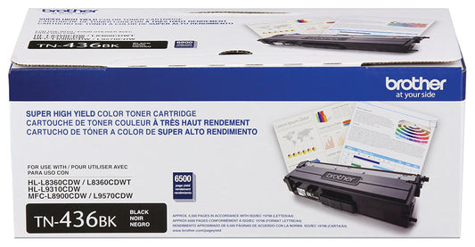 Cartucho de Tóner Brother Tn436bk Estándar Rendimiento Láser - Negro - Original - 1 Solamente - Láser - Estándar Rendimiento - 1 Solamente