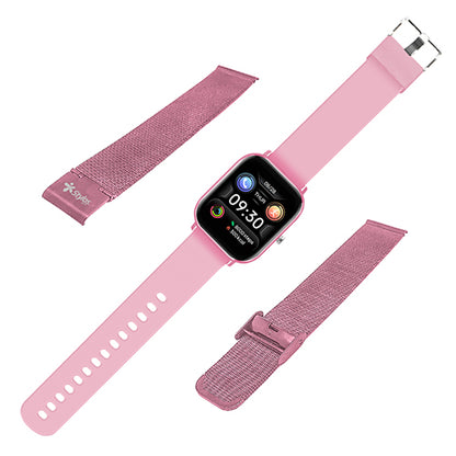 Reloj Inteligente Xzeal STASWM3CP | Monitor de Ritmo Cardiaco, Podómetro, Rosa