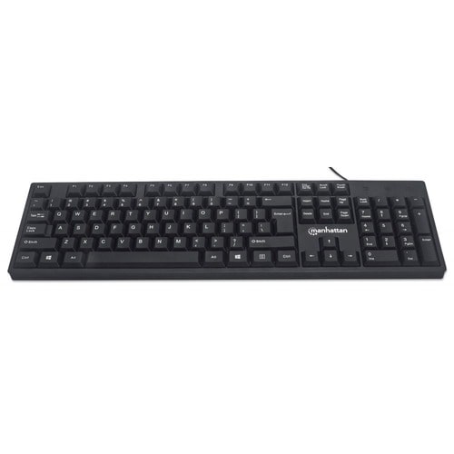 Teclado con Cable Intellinet 179324 | 104 Teclas, Diseño Ergonómico