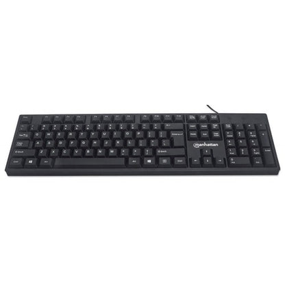 Teclado con Cable Intellinet 179324 | 104 Teclas, Diseño Ergonómico