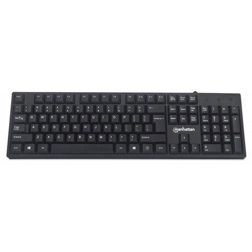 Teclado con Cable Intellinet 179324 | 104 Teclas, Diseño Ergonómico