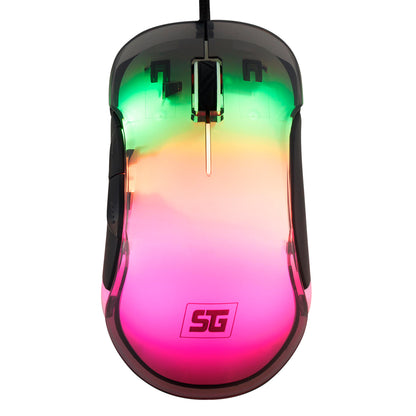 Vorago MO-505 Ratón de Juego - USB - Óptico - Negro - Cable - 12800 Dpi