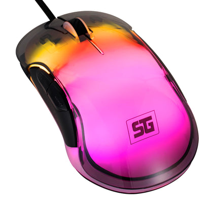 Vorago MO-505 Ratón de Juego - USB - Óptico - Negro - Cable - 12800 Dpi