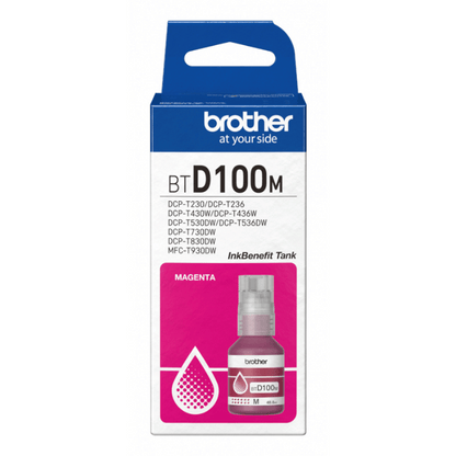 Botella de Recarga de Tinta Brother Btd100m - Magenta - Inyección de Tinta - 48,8 Ml