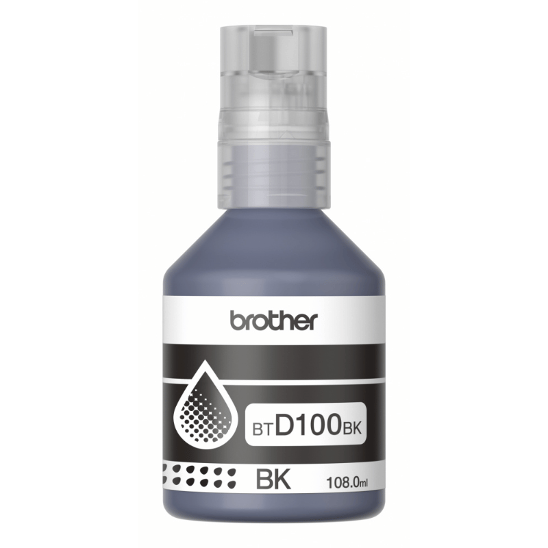 Botella de Recarga de Tinta Brother Btd100bk - Negro - Inyección de Tinta - 7500 Páginas