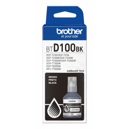 Botella de Recarga de Tinta Brother Btd100bk - Negro - Inyección de Tinta - 7500 Páginas
