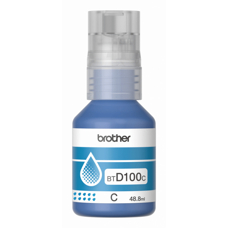 Botella de Recarga de Tinta Brother Btd100c - Azul Ciánico - Inyección de Tinta - 48,8 Ml