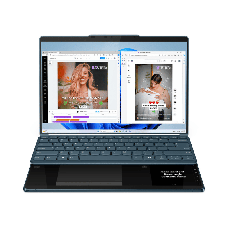 Computadora Portátil 2 en 1 Convertible - Lenovo Yoga Book 9 13imu9 83ff001plm 33.8CM (13.3") Pantalla Táctil - 2.8k - Intel Core Ultra 7 155u - Intel Evo Platform - 16GB - 1TB SSD - Español Teclado