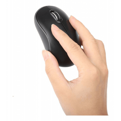 Manhattan Mw3075 Tama?o Completo Mouse - Radiofrecuencia - USB Tipo a - Óptico - 3 Botón(es) - Negro - Inalámbrico - 10m - 2.40GHZ - 1200 Dpi - Rueda de Desplazamiento - Simétrico - 1 X Aa Battery