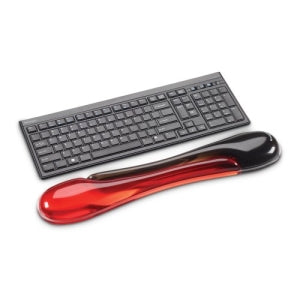 Reposamuñecas Kensington P5114 | Gel, Dimensiones 468MM x 80MM x 30MM, Color Negro/Rojo