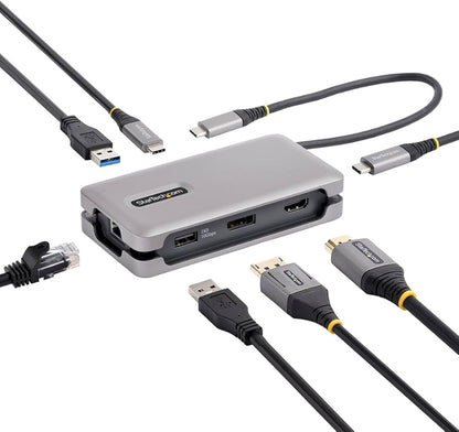 Adaptador Multipuertos USB-C StarTech.com DKT31CH2CPD3 | 4 Puertos, Carga Rápida 60W