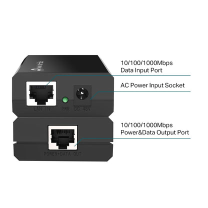 Inyector POE TP-LINK POE150S | 15W, Compatible con IEEE 802.3af