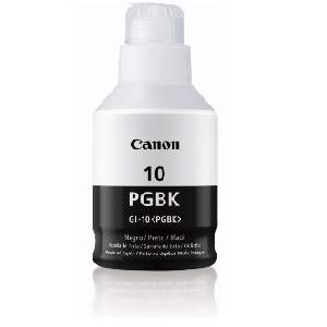 Botella de Recarga de Tinta Canon GI-10PGBK | Negro, Inyección de Tinta