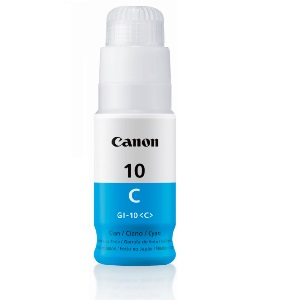 Botella de Recarga de Tinta Canon Gi 10 | 70 Ml, Color Azul Ciánico