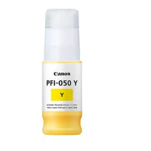 Cartucho Inkjet Canon PFI-050 | Amarillo 70ml, Compatible con Plotter Serie TC-20