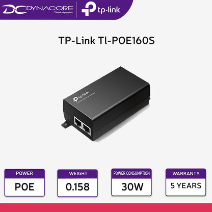 Inyector POE TP-LINK POE160S | IEEE 802.3af, 30W