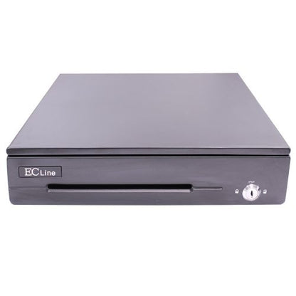 Cajón de Dinero Miniprinter Termica EC-CD-50M | 4 Billetes, 8 Monedas, RJ11