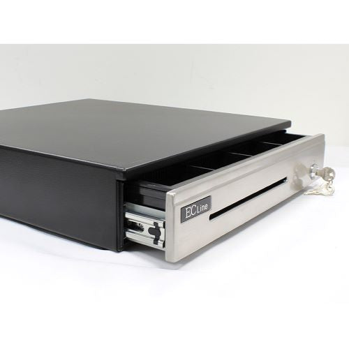 Cajón de Dinero Miniprinter Termica EC-CD-100P | 5 Billetes, 8 Monedas, RJ11